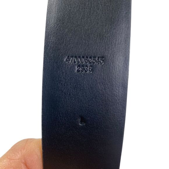 Ralph Lauren women\'s L genuine leather belt  Black w/silver tones main image 4